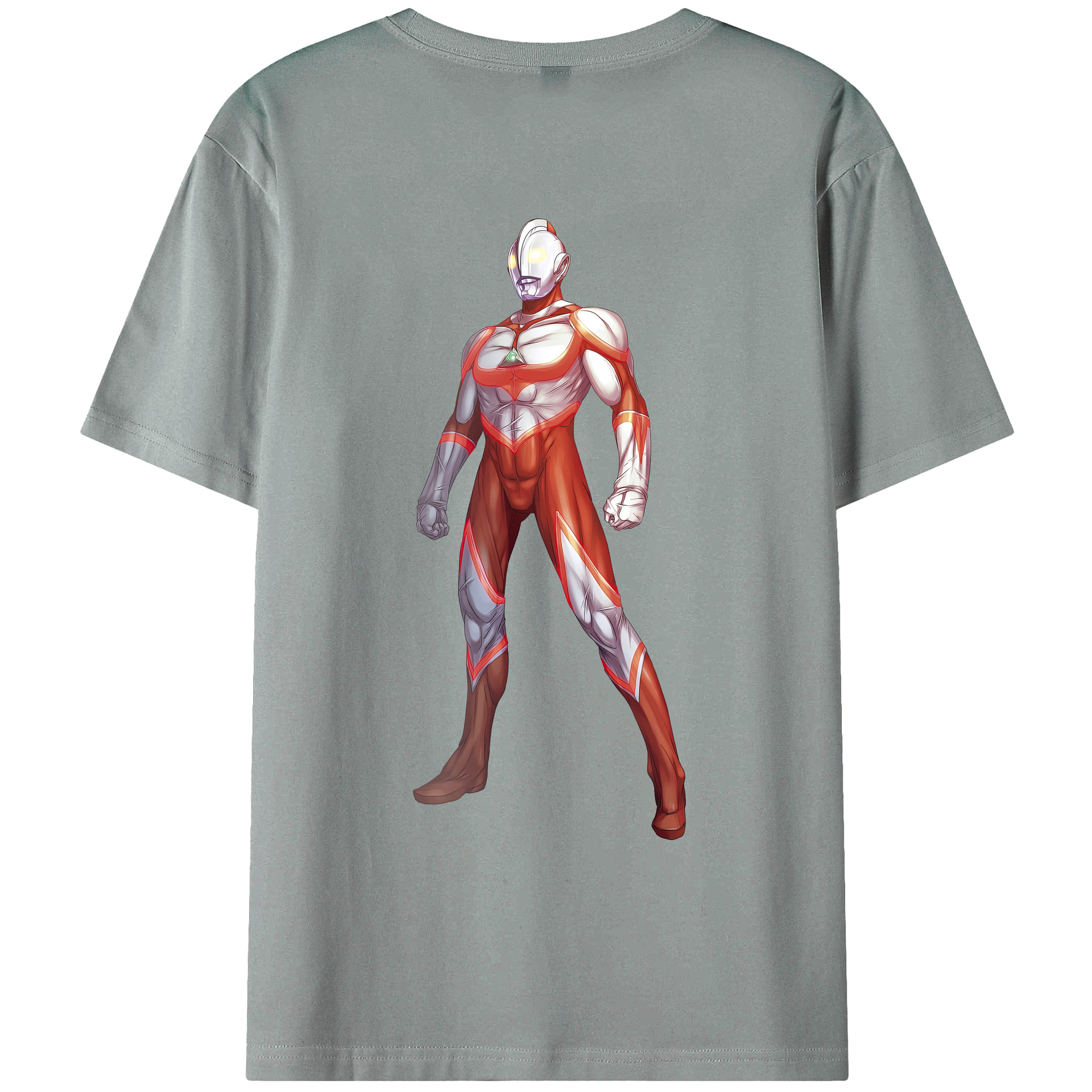 （画像用） ウルトラマン Ultraman 綿100％ メンズ半袖Tシャツ（バックプリント） 通気性